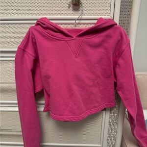 Lululemon sonic pink cropped hoodie sweatshirt